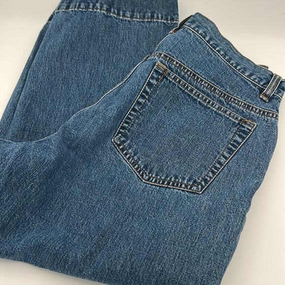 Eddie Bauer Capri blue jeans cotton denim straight leg pants size 10 - Picture 2 of 11